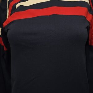 Perfect Moment Red and Cream Striped Sweatshirt